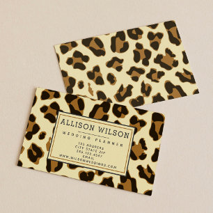Tarjeta De Visita Estampado leopardo elegante