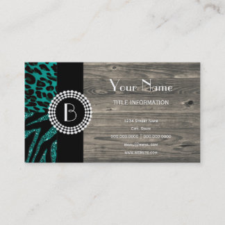 Tarjeta De Visita Estampados de animales elegantes cebra y modelos