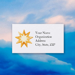 Tarjeta de visita estándar Baha'i de 3,5" x 2,0"