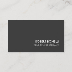 Tarjeta de visita estándar Gray Elegant personaliz
