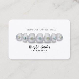 Tarjeta de visita estándar ortodoncista Braces Den