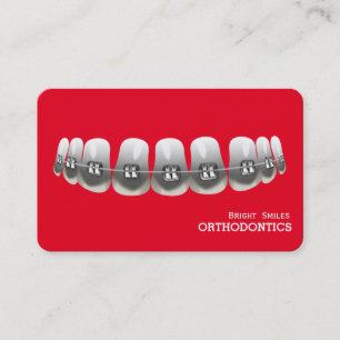 Tarjeta de visita estándar para dentistas ortodonc