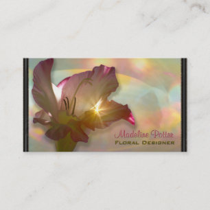 Tarjeta De Visita estándar profesional floral elegante de couché d