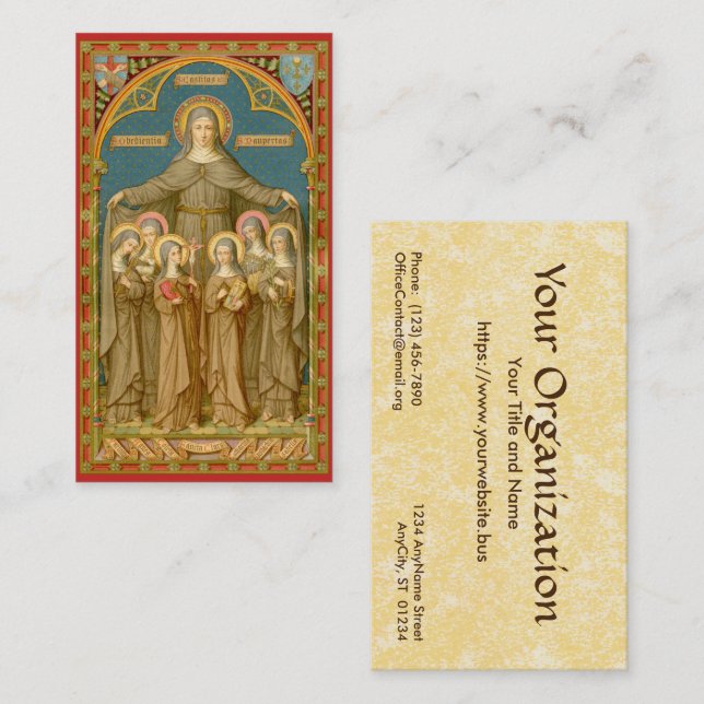 Tarjeta De Visita Estándar St. Clare of Assisi (SAU 27) (Anverso / Reverso)