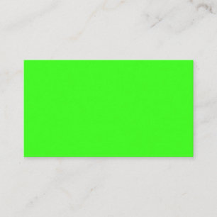 Tarjeta de visita estándar verde de neón