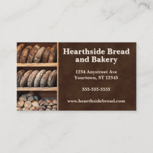 Tarjeta De Visita Estantes de Pan Artesanal Panadería Boulangerie