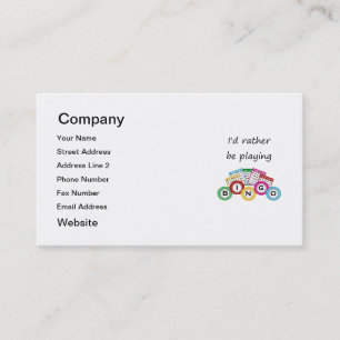 Tarjeta De Visita Estaría jugando bastante bingo