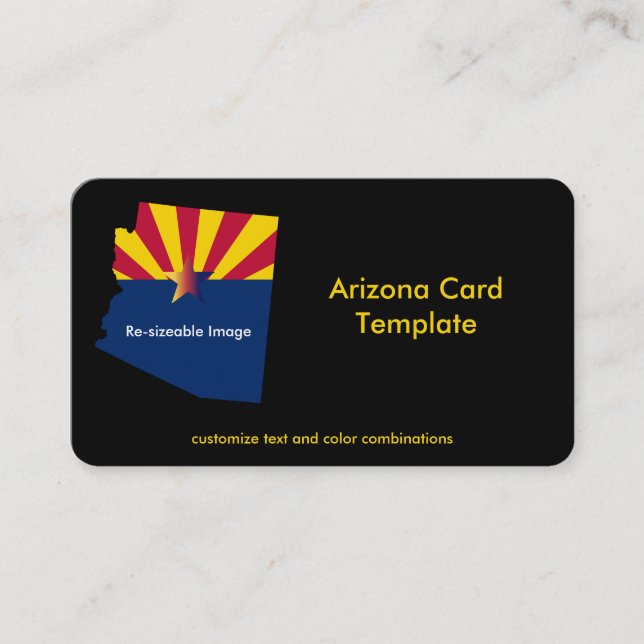 Tarjeta de visita estatal de bandera de Arizona (Anverso)