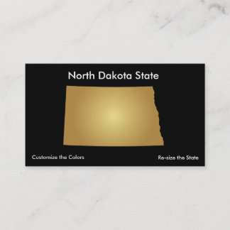 Tarjeta de visita estatal de Dakota del Norte, oro
