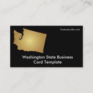 Tarjeta de visita estatal de Washington, oro metál