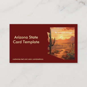 Tarjeta de visita estatal Sunset Desert Arizona Ma