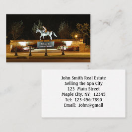 Tarjeta De Visita Estatua de caballo de bailarina nativa Saratoga ta