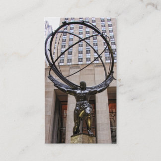 Tarjeta De Visita Estatua del atlas, centro de Rockefeller, NYC