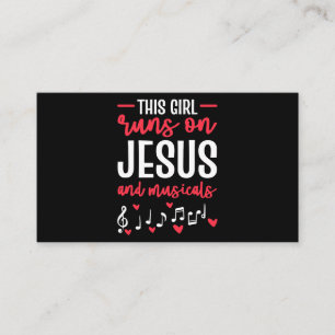 Tarjeta De Visita Este Chica Corre Sobre Jesús Y El Teatro Musical P