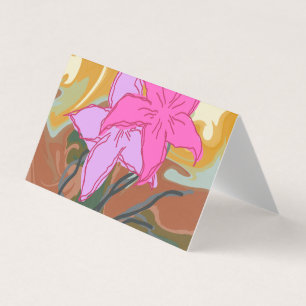 Tarjeta De Visita Este diseño de arte floral abstracto combina una s