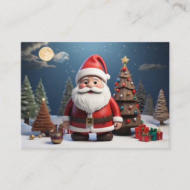 Tarjeta De Visita este es el diseño de navidades santa y el arte nav (Anverso)