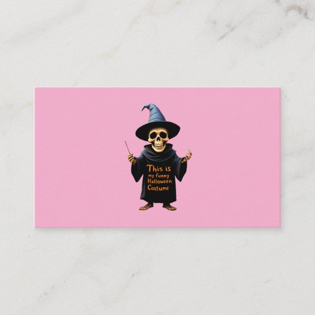 Tarjeta De Visita Este Es Mi Divertido Costume De Halloween Traje Pe (Anverso)