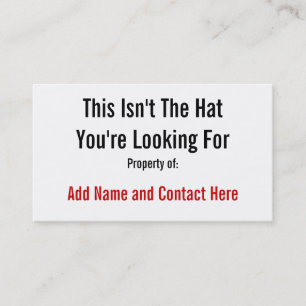 Tarjeta De Visita Éste no es el gorra