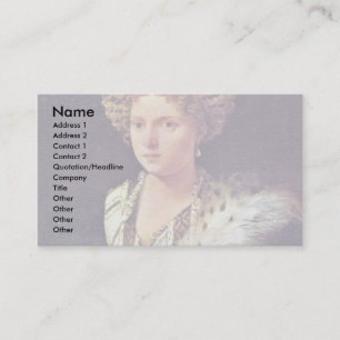 Tarjeta De Visita ™ Estedeutsch del € de Isabel Dâ: Retrato de