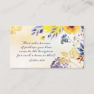 Tarjeta De Visita Ester 4:14 Venid al Reino para ese tiempo