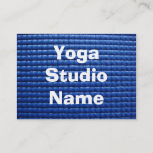 Tarjeta De Visita Estera pegajosa azul de la yoga