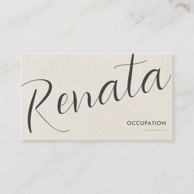 Tarjeta De Visita Estética beige simple (Anverso)