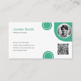 Tarjeta De Visita Estética Clásica Profesional Esmeralda Verde 