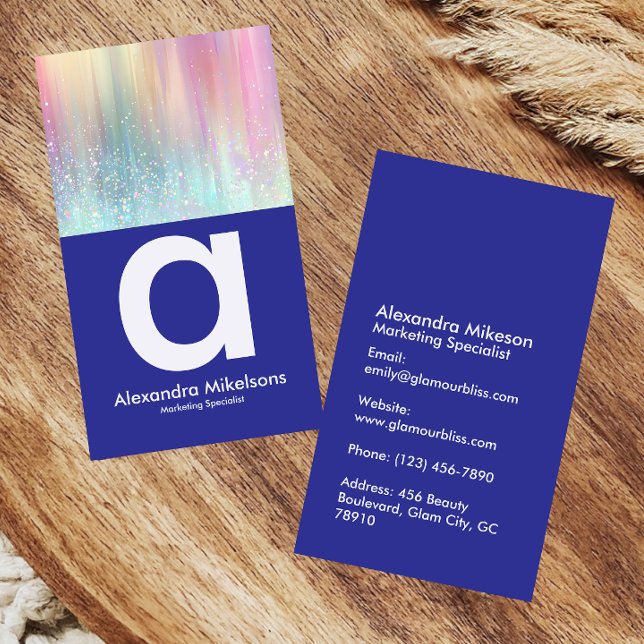 Tarjeta De Visita Estética de arcoíris suave de marca (Subido por el creador)