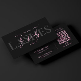 Tarjeta De Visita Estética de artista de pestañas de lujo minimalist