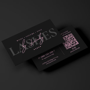Tarjeta De Visita Estética de artista de pestañas de lujo minimalist