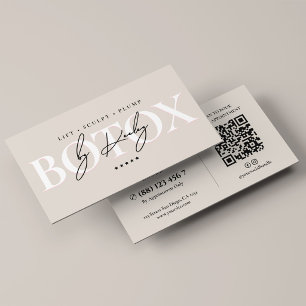 Tarjeta De Visita Estética Mínima Enfermera Inyectora Botox Arena
