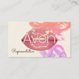 Tarjeta De Visita Estética personalizada de los labios de Avon