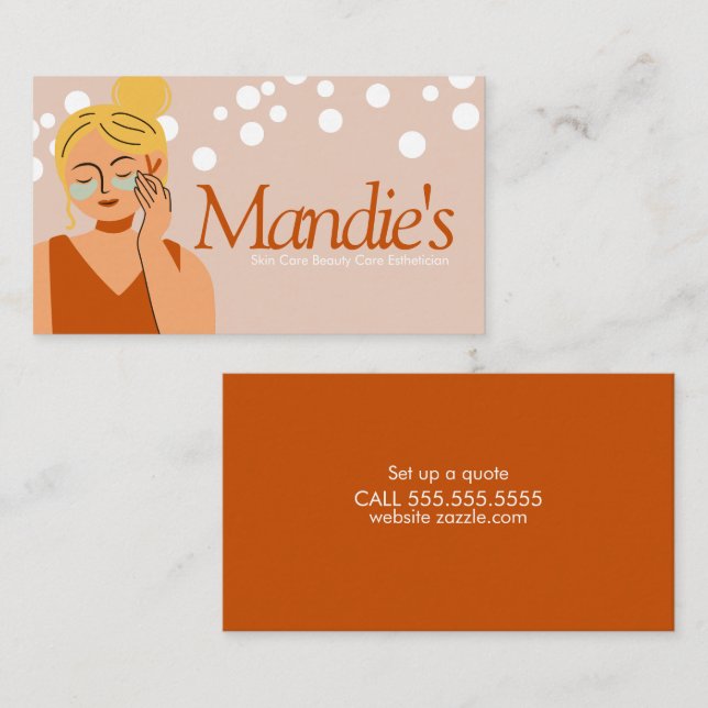 Tarjeta De Visita Estetician Business Salon (Anverso / Reverso)