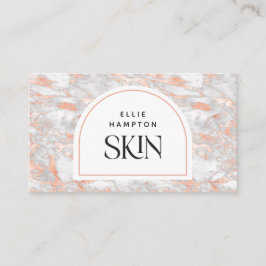 Tarjeta De Visita Esteticista Beautician Rosa Arco de Mármol de Oro