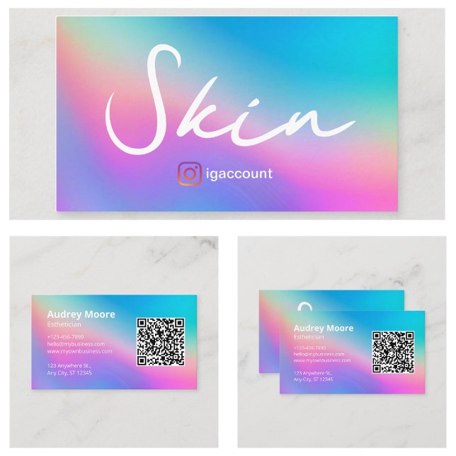 Tarjeta De Visita Esteticista cutáneo (Skin Esthetician Business Card
)