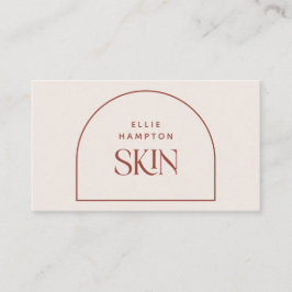 Tarjeta De Visita Esteticista de belleza de arco de terracota minima