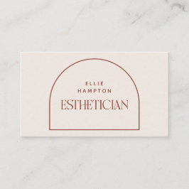 Tarjeta De Visita Esteticista de Belleza de Arco de Terracota minima