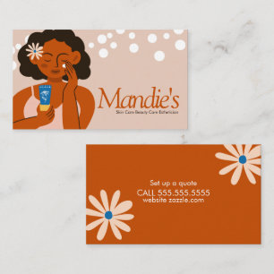 Tarjeta De Visita Esteticista de cuidado de la piel Mujeres Negocio 