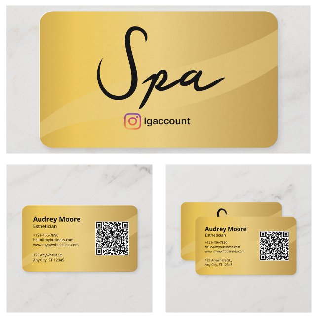 Tarjeta De Visita Esteticista de servicios de spa (Spa Services Esthetician Business Card
)