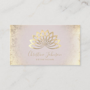 Tarjeta De Visita esteticista del logo de faux gold Relieve metaliza