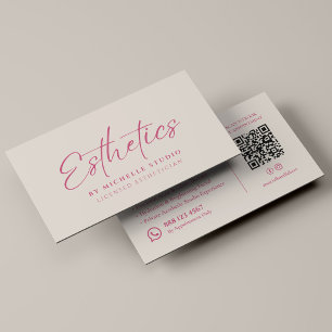 Tarjeta De Visita Esteticista Estética Estudio Cuidado de la piel Ar
