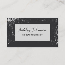 Esteticista esteticista negro de moda de mármol gr