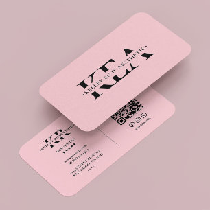 Tarjeta De Visita Esteticista estético rosado pastel moderno
