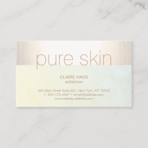 Tarjeta De Visita Esteticista Gold Skincare Day Spa