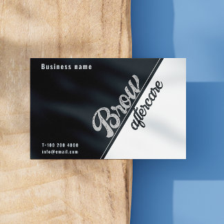 Tarjeta De Visita Esteticista gris gris gris blanco negro tras cuida