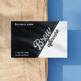 Tarjeta De Visita Esteticista gris gris gris blanco negro tras cuida