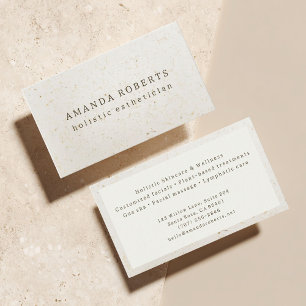 Tarjeta De Visita Esteticista Holística Spa de Belleza Beige Natural