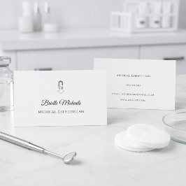 Tarjeta De Visita Esteticista Médica Minimalista Elegante
