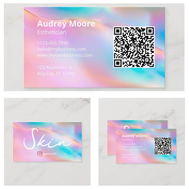 Tarjeta De Visita Esteticista moderno (Spa Modern Esthetician Business Card
)