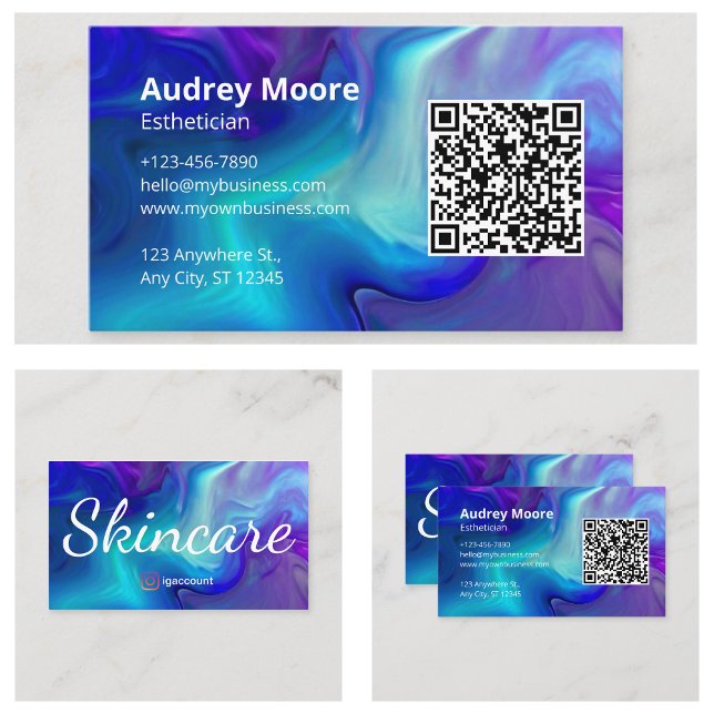 Tarjeta De Visita Esteticista Opal (Esthetician Opal Business Card
)
